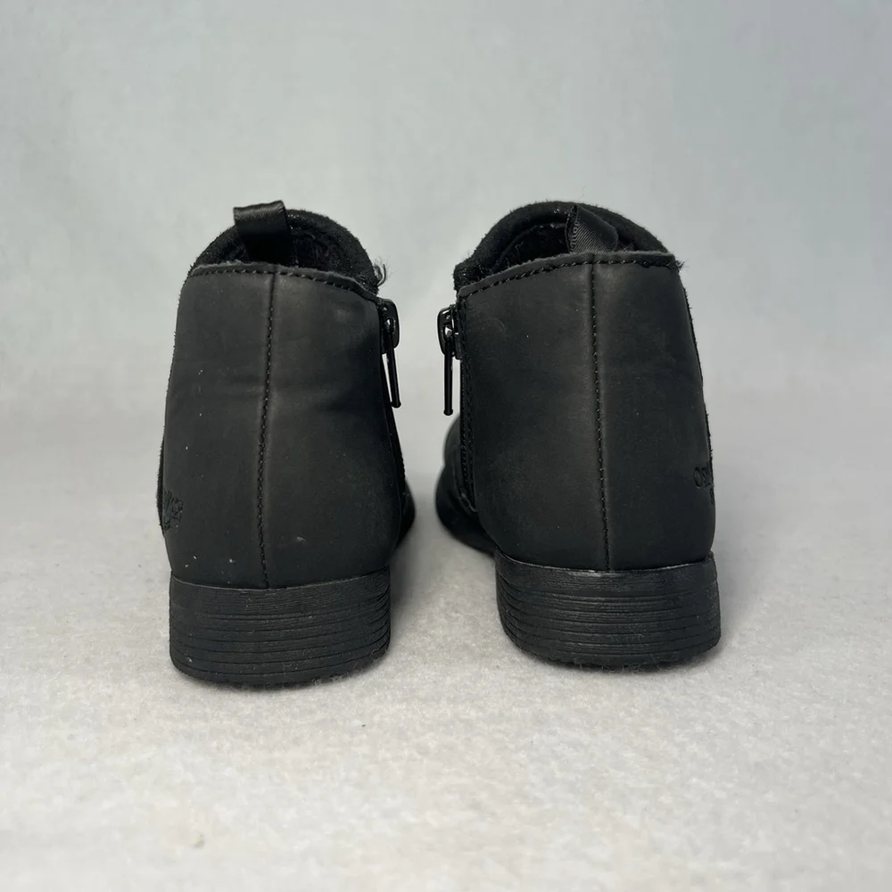 OshKosh B’Gosh Estell Toddler Girl Fashion Boots Size 8M Side Zip Black Color